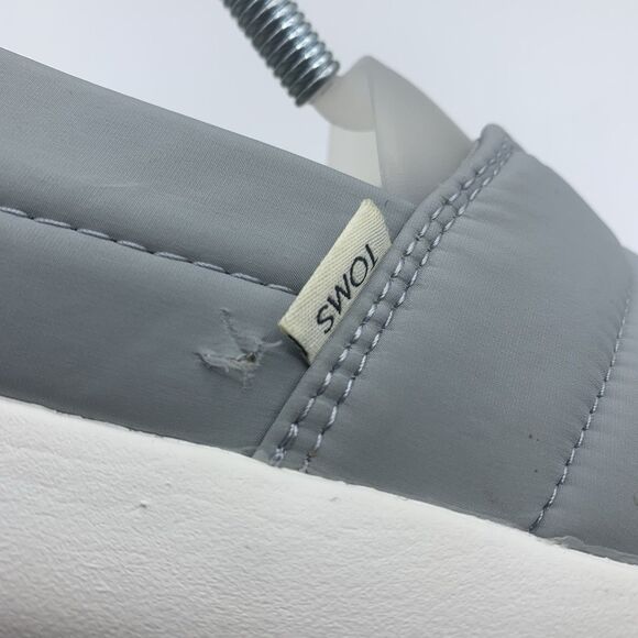 TOMS 10016731 Women's Alpargata Mallow Puff in Mid Grey  Size 8 - Picture 4 of 9
